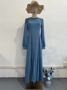 2025 nuevo Vestido de manga larga de cuello bajo con temperamento de cintura para mujer estilo palaciego - Product Image 4