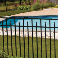 Venta al por mayor galvanizado 6ftx8ft tubo de metal anti-óxido de seguridad valla de acero para piscina paneles al aire libre cerca de hierro superior plana