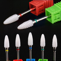 Embouts de perceuse à ongles en céramique, têtes de polissage pour manucure, accessoires de lime à ongles électrique pour salon et usage domestique