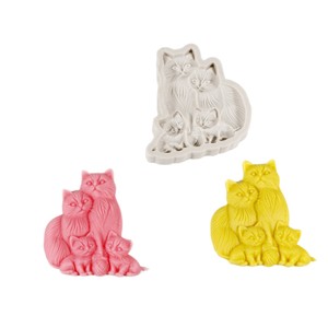 Cat Family Silicone Mold Animal Fondant Cake Decoration Chocolate Mold Food Grade Baking Birthday - Product Image 5