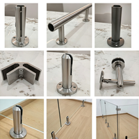 Support de fixation en acier inoxydable sur mesure pour verre, fixation au sol, sans cadre, pour escalier, balcon, clôture de piscine, résistant à la rouille