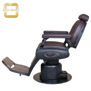 Silla de peluquero eléctrica multiusos reposacabezas de silla de peluquero de estilo hidráulico reclinable para silla de peluquero marrón paquete dorado - Product Image 4