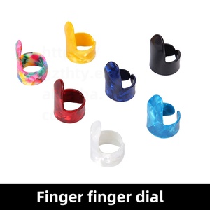 Paleta de dedo de guitarra de mano derecha, cubierta de dedo índice de pulgar de madera para rasguear y tocar, accesorio de instrumento Musical esencial - Product Image 2
