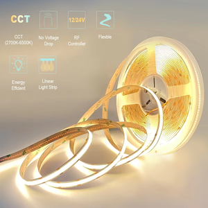 Tira de LED COB de 24V con Luz Blanca Ajustable de 10mm, 2700K-6500K, Temperatura de Color Ajustable, Espectro Completo, Ra90, para Iluminación de Gabinetes SMD - Product Image 5