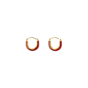Aros de Acero Inoxidable con Baño de Oro PVD Rojo, Joyería de Moda Sostenible y Resistente - Product Image 2