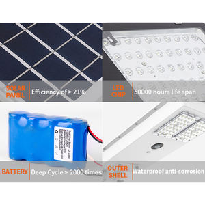 Éclairage extérieur solaire en aluminium à haute luminosité intégré IP65 étanche 300w 400w 500w extérieur tout en un réverbère solaire - Product Image 6
