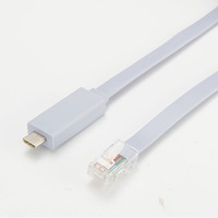 Programador de servicio de alta calidad usb C macho a cable de consola plana rj45 con chipset ftdi, gran oferta
