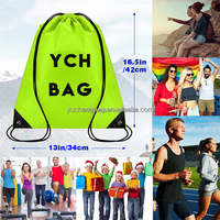Sac à cordon personnalisé OEM 2026 YCH, imprimé, portable, lavable, réutilisable, pour le football, sac à dos à cordon, sac de sport en gros