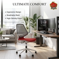 Chaise de bureau ergonomique intégrée AOR en maille moderne, pivotante, hauteur réglable, accoudoirs fixes en PP, pour usage commercial et salon