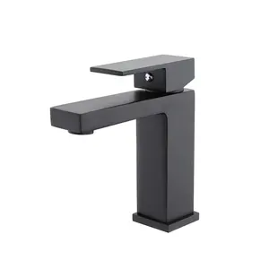 High Quality Stainless Steel single handle durable water mixer bathroom water tap black faucets single handle antique basin fauc