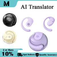 Écouteurs de traduction intelligents Focuses Smart AI ChatGPT avec 144 langues, réduction du bruit, écouteurs sans fil OWS, traducteur AI