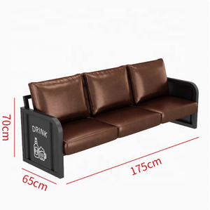 Ensemble de chaises de salle à manger en cuir rétro de style industriel table à manger en bois massif avec caractéristiques durables pour <span class=keywords><strong>bar</strong></span> <span class=keywords><strong>restaurant</strong></span> <span class=keywords><strong>terrasse</strong></span> - Product Image 2
