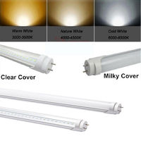 Tube lumineux T8 en vente chaude, 110 lm/W, tube lumineux LED T8, AC85-265V, blanc jour, 6000K