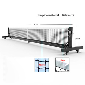 Lưới cầu lông <span class=keywords><strong>Pickleball</strong></span> Arronax 22FT hạng nặng, chất lượng thi đấu, di động, có bánh xe, dễ dàng di chuyển, chiều cao tiêu chuẩn sân trong nhà - Product Image 6