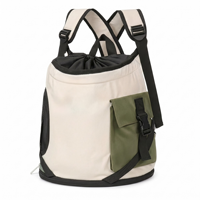 Sac à dos de transport élégant et respirant pour animaux de compagnie, grande capacité, en nylon imperméable, réglable, pour chats et petits chiens (portage frontal)