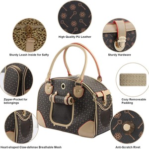Bolso de Lujo Retro <span class=keywords><strong>para</strong></span> Mascotas, Transportín Compacto <span class=keywords><strong>para</strong></span> Perros y Gatos, Bolso Portátil Transpirable y Elegante <span class=keywords><strong>para</strong></span> Salidas. Personalizado - Product Image 5
