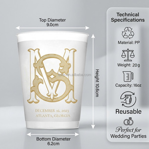 Taza de fiesta de <span class=keywords><strong>feliz</strong></span> <span class=keywords><strong>cumpleaños</strong></span> transparente personalizada colecciones inclinadas Leprechauns Frost Flex Cup 16oz - Product Image 2