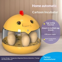 Incubateur d'œufs de poule entièrement automatique intelligent mini-incubateur domestique compact pour enfants modèle USB 4 œufs carré