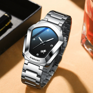 Nueva marca BINBOND B760, reloj de moda para hombre, relojes de acero inoxidable de cuarzo impermeables, reloj de pulsera con esfera de cristal 3D para hombre 2025 - Product Image 2