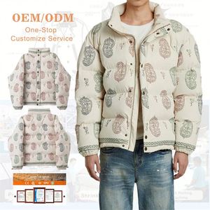 Wholesale Oversized Custom <b>Hip</b> Hop Loose Fit Winter Windproof Eco-Friendly Thick Dyed Puffer Jacket <b>for</b> Men - Product Image 1