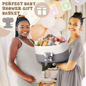 Boîte à couches pour bébé Boîte <span class=keywords><strong>de</strong></span> rangement fourre-tout pour bébé Panier <span class=keywords><strong>cadeau</strong></span> pour nouveau-né avec séparateur amovible - Product Image 2