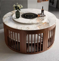 Modernes Ausziehbares Esszimmer-Set mit Holzrahmen und Verstecktem Stuhl Platzsparendes Design für Familienfeiern und Hotelnutzung