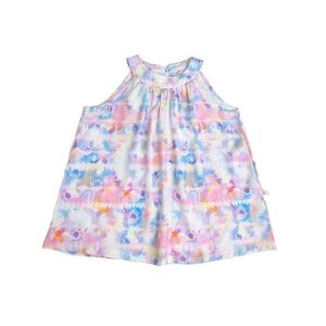 Meisjes zomer nieuwe stijl cheongsam prinsessenjurk met bloemenprint en temperamentvolle halslijn, polyester-spandex materiaal voor 3-8 jaar oud - Product Image 5