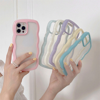 Coque souple simple 2 en 1 pour iPhone 14 Pro 13 12 11 Pro Max XS 6 7 8 15 Plus, cadre ondulé, antichoc, dos transparent, coque de téléphone