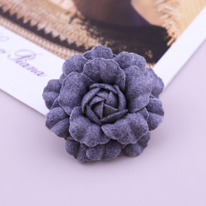 Stereo piccola camelia profumata 7.5cm Premium spilla artigianale accessori completo maglione cappotto fiore spilla - Product Image 5