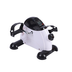 Vélo d'appartement d'intérieur avec poignée pour la rééducation des jambes et l'exercice aérobie, charge maximale 100 kg, plastique blanc - Product Image 1