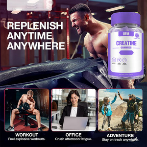 Gummies de créatine personnalisées en couleur et en saveur, fabrication sous contrat OEM, faible MOQ, créatine monohydratée micronisée en vrac, croissance <span class=keywords><strong>musculaire</strong></span> pour adultes - Product Image 4