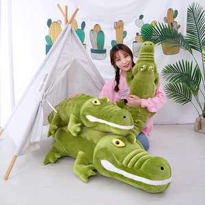 Oreillers en peluche crocodile super doux personnalisés en gros, unisexes, anti-stress pour princesses, commandes en gros disponibles, faible coût - Product Image 3
