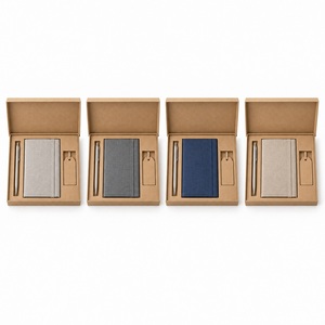 Customizable <b>Stationery</b> Set Welcome Kit <b>Gift</b> Box with Metal Pen Kraft Book Cover Hang Tag for Corporate Onboarding - Product Image 5