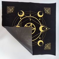 Nouveau Stock haute qualité noir rose 49cm * 49cm doré velours Tarot autel magique cérémonie Tatot nappe