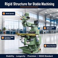 Hochsteife X6325 Universal-Revolverfräsmaschine 3-Achsen Manuelle Metall-Mittelfräs-Maschine