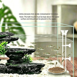 Tubo e Ciotola Trasparenti in Acrilico per Alimentazione Pesci e Gamberetti con Ventosa per Acquario - Product Image 5