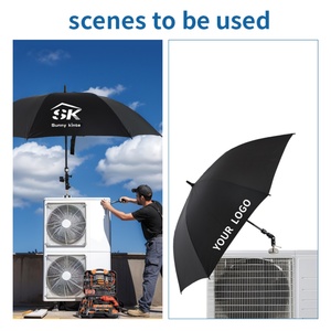 Magnetic <b>Umbrella</b> Stand Fully-Automatic Opening Stainless Steel Handle Glass Fiber Ribs 8 Ribs Straight <b>Umbrella</b> <b>Windproof</b> - Product Image 5