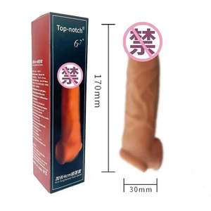 Geliştirilmiş Sensation kristal silikon başak prezervatif kalın Penis Dildos seks oyuncak gelişmiş zevk için genişletilmiş - Product Image 4