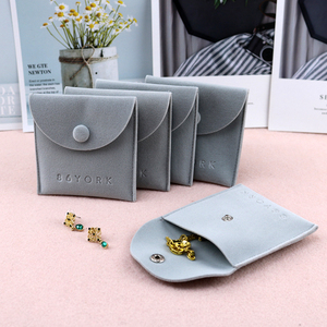 NO 1 Best Received Custom Printed Velvet Jewelry <b>Envelope</b> Pouch Faux Suede <b>Gift</b> Jewelry Packaging Bags with logo - Product Image 1
