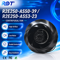 Ventilador Centrífugo AC R2E250-AS50-39 R2E250-AS53-23 Original, 230V, 250mm, Curvatura Inversa, Reemplazo para Panel de Control y Ventilación