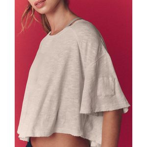 FOXA T-shirt de sport ample à manches courtes pour femme, idéal pour le yoga, l'entraînement, la gym et la course à pied - Product Image 3
