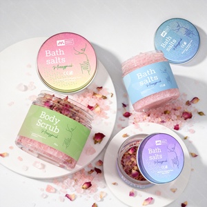 Leak-Proof Bath Salt Jar with Aluminum Lid Reusable Plastic Storage Jar for <b>Body</b> <b>Scrub</b> - Product Image 3