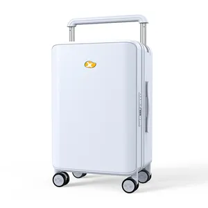 MGB 2024 çok fonksiyonlu bagaj taşımak 20 inç geniş arabası kolu bavul TSA kilidi ile ön cep harici USB şarj aleti