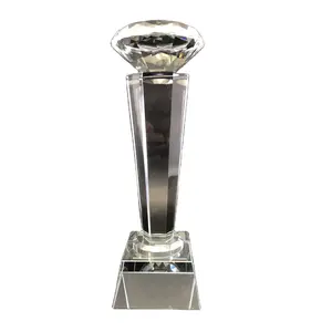 AT019 Popular Design Big Diamond Crystal Trophy Award for Souvenirs