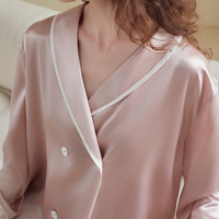 Ensembles de peignoirs en soie de luxe avec logo personnalisé de haute qualité pour femmes longues robes sexy en soie pure satin