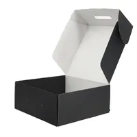Benutzer definiertes Logo Schwarze Farbe Karton Karton Mailer Hut Kleidung Schuhkarton für Bekleidung Verpackung