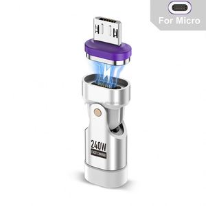 90 Degree <b>USB</b> <b>C</b> <b>Adapter</b> <b>USB</b>-<b>C</b> Male <b>to</b> <b>USB</b>-<b>C</b> Female <b>Adapter</b> 240W Fast Charge for iPhone 17 16 15 Steam Deck Switch, VR, Pad Pro - Product Image 6