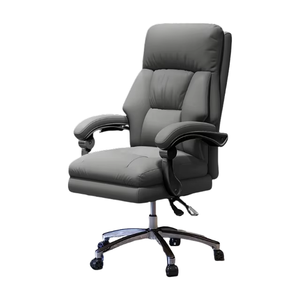 Wholesale Price GOBOOMAN <b>High</b> Quality <b>High</b> <b>Back</b> Leather Executive- Swivel <b>Chair</b> Stainless Steel Base Height Adjustable Indoor - Product Image 1