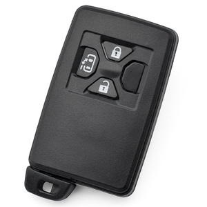 غلاف مفتاح سيارة بديل بثلاثة أزرار أسود اللون مع شفرة فارغة، يعمل بتردد 433 ميجاهرتز و315 ميجاهرتز، لدخول السيارة بدون مفتاح - Product Image 2