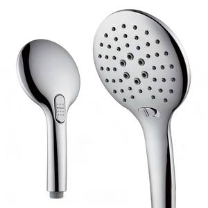 Shower Head Set 3 Function Boosting Handheld Oval Easy Cleaning Portable Bath <b>Hardware</b> - Product Image 1